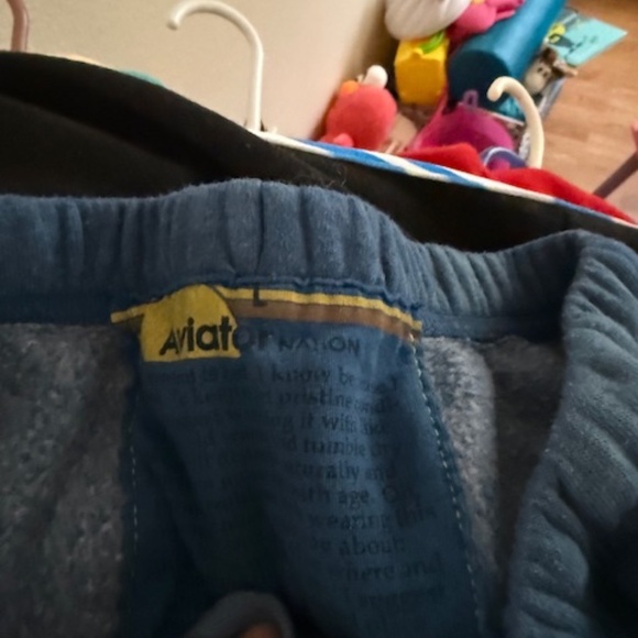 light Blue faded Aviator nation Sweatshirt and sweats Large/Medium - Picture 3 of 4